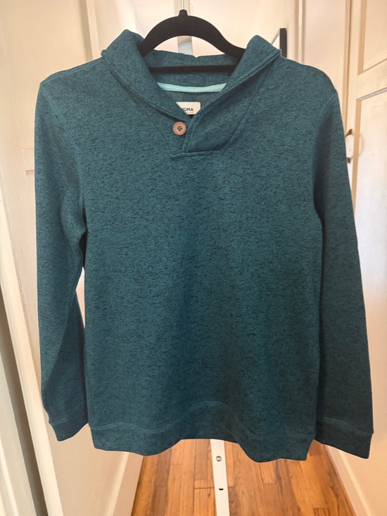 Sonoma Other - Sonoma Teal Crewneck Sweater with Button Collar